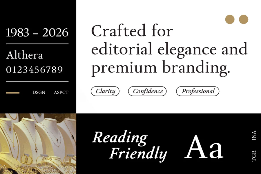 Althera Font preview 2