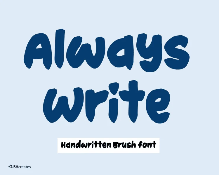 Always Write Font preview 2