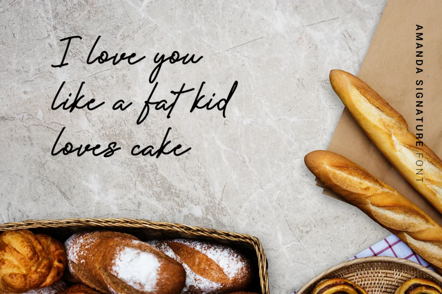 Amanda Signature Font preview 3