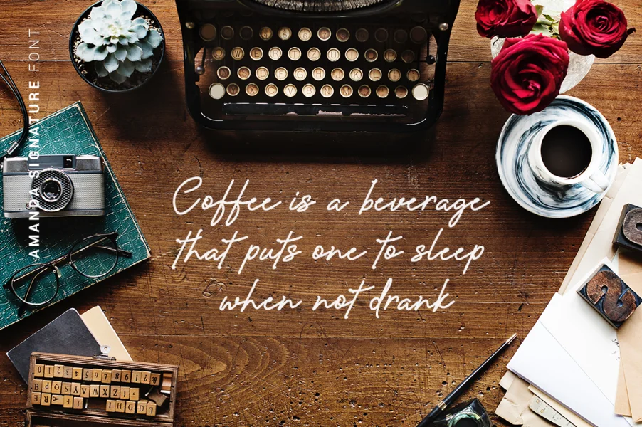 Amanda Signature Font preview 6