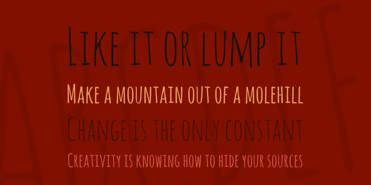 Amatic SC Font Family preview 2