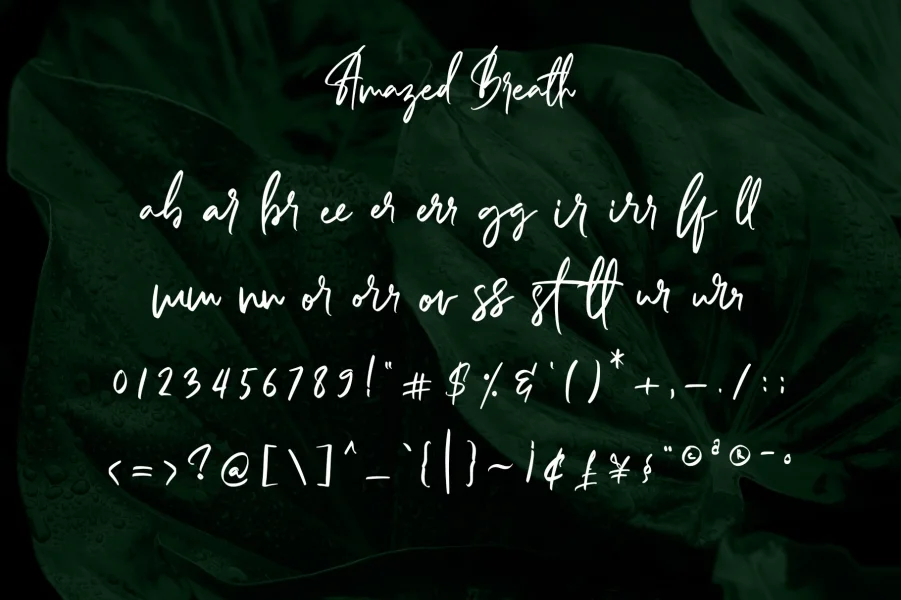 Amazed Breath Font preview 12