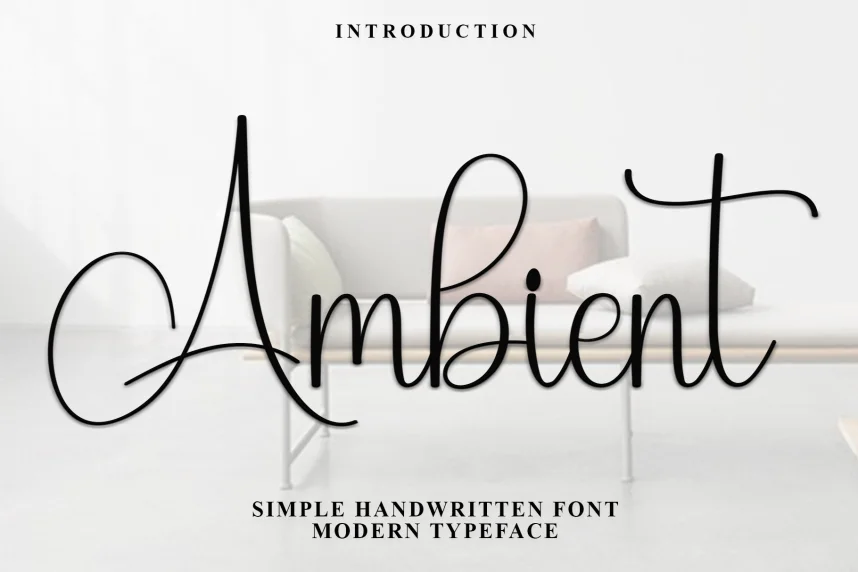 Ambient Style Handwritten Font preview 2