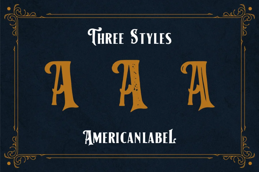 American Label Font Family preview 2