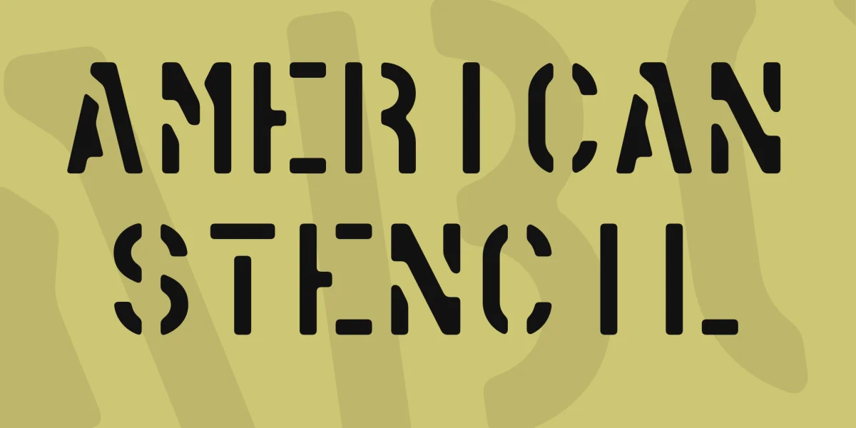 American Stencil Font preview 2