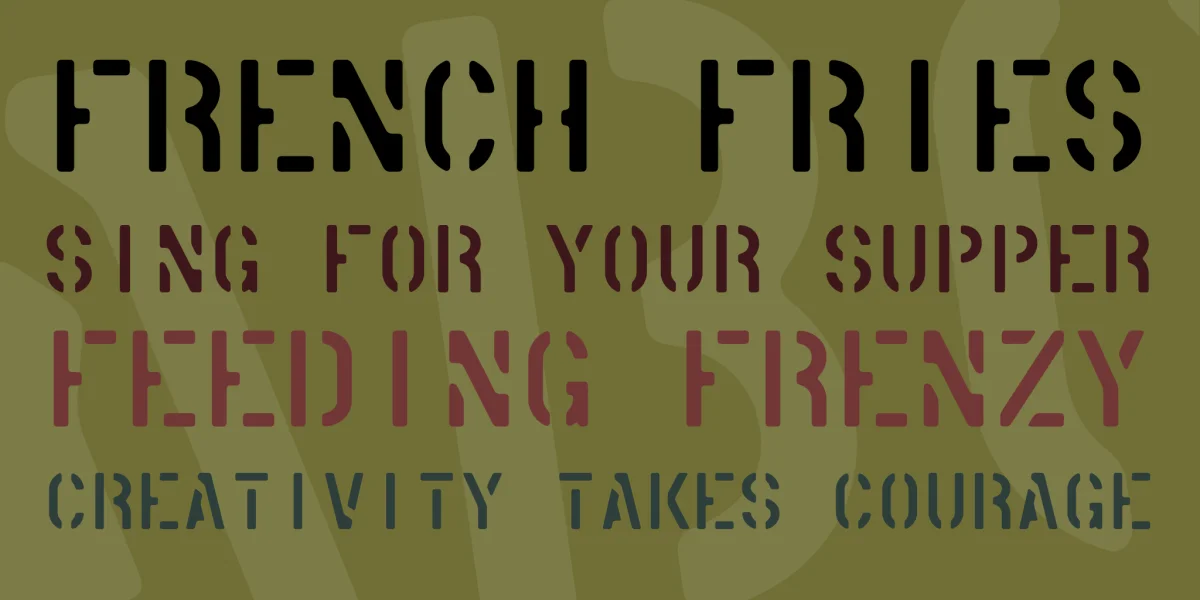 American Stencil Font preview 3