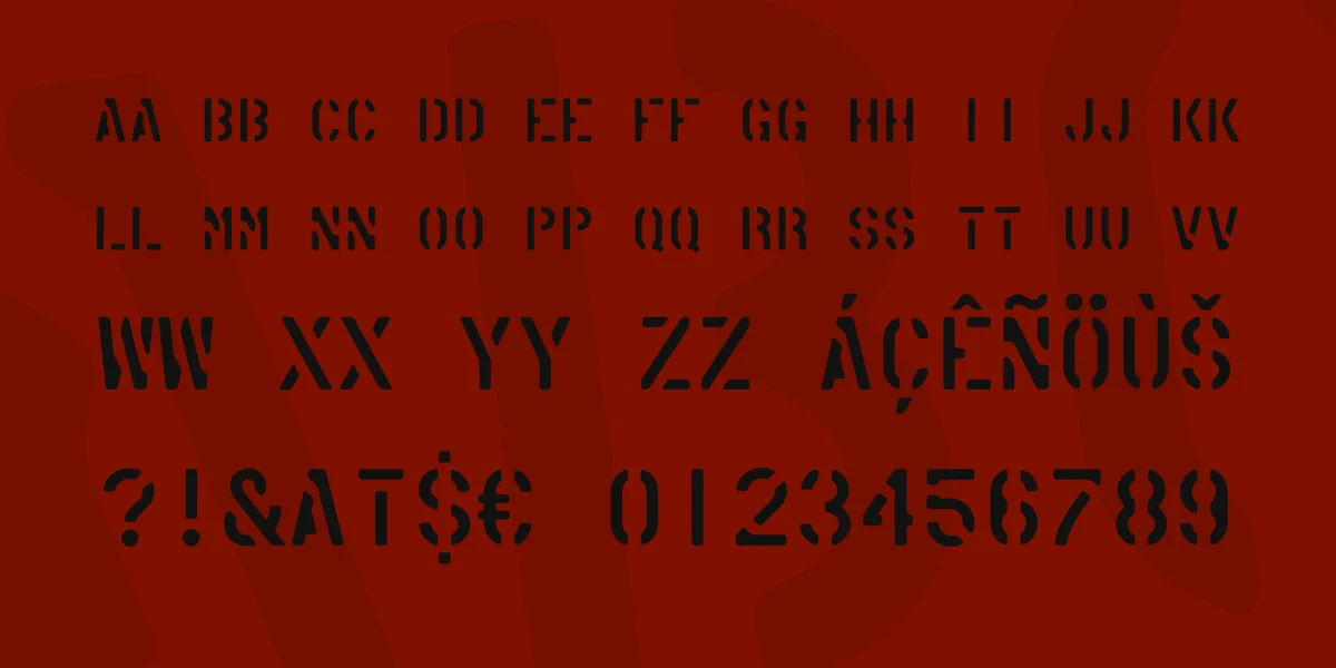 American Stencil Font preview 4