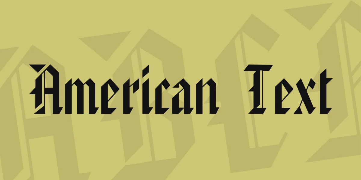 American Text Font