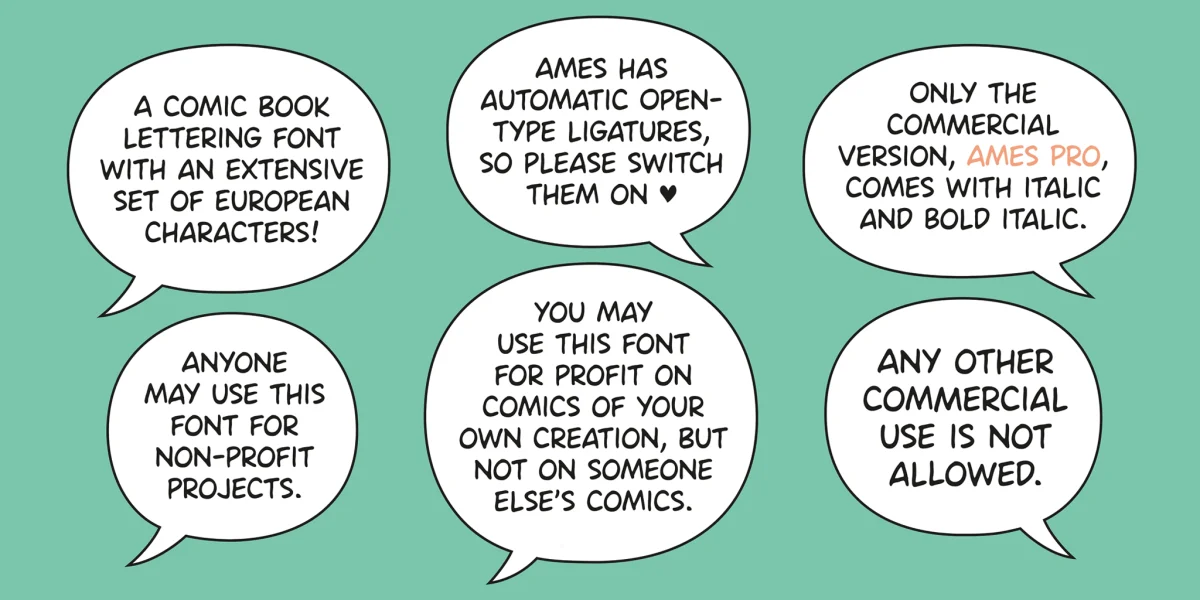 Ames Font preview 2