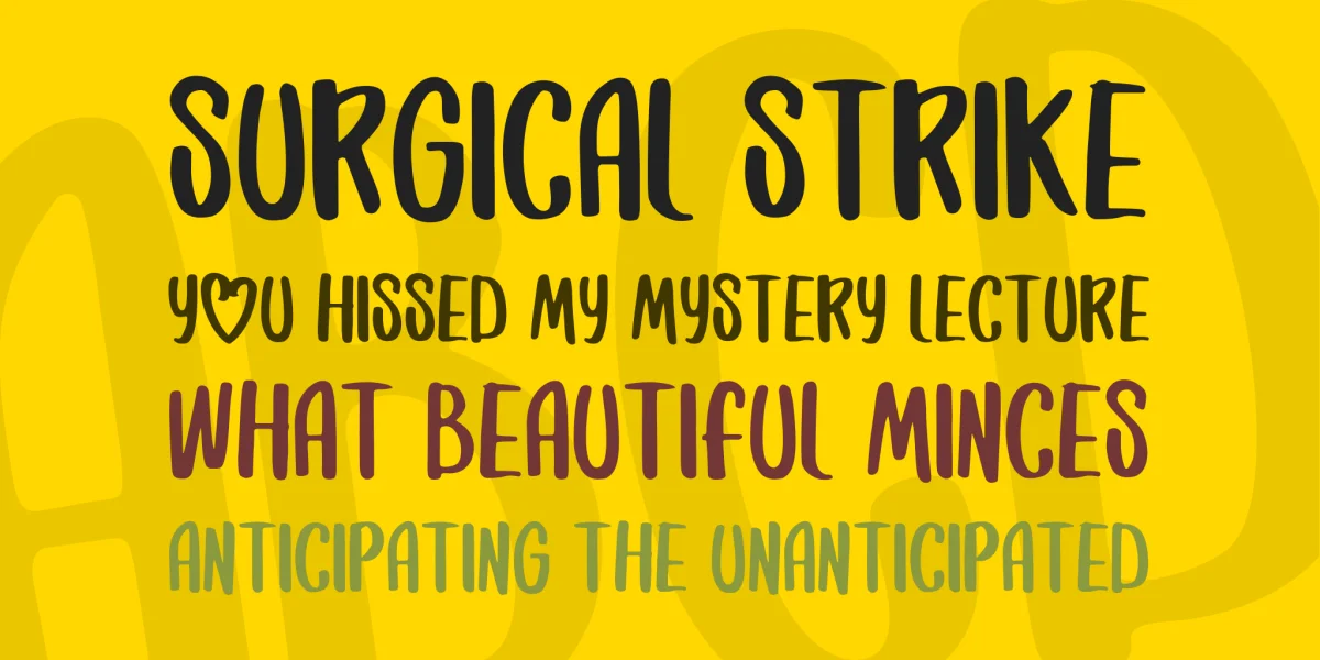 Amore Font preview 2