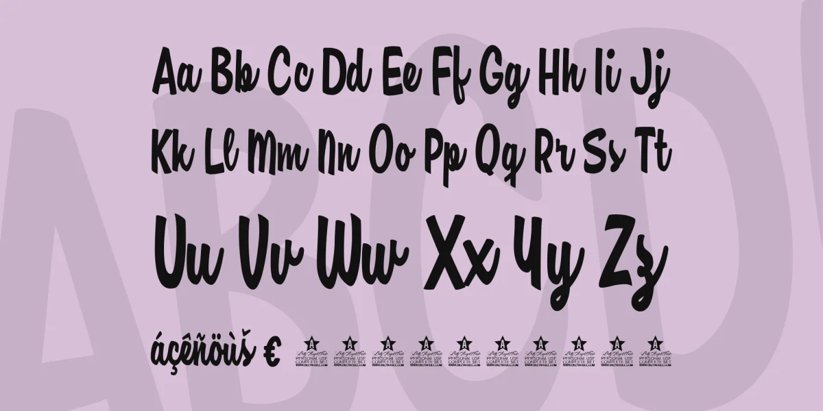 Amore Mio Personal Use Font preview 5