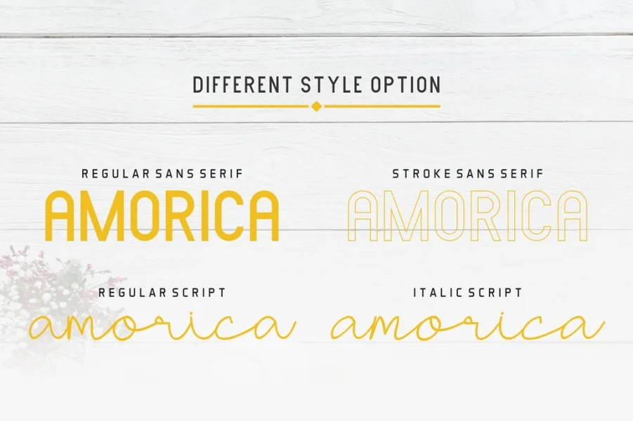 AMORICA Demo Font Family preview 3
