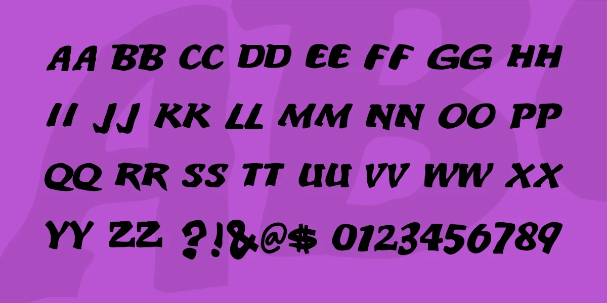 An ode to noone Font preview 3