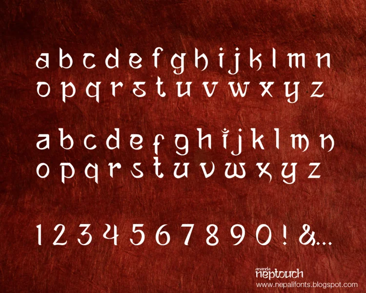 Ananda Neptouch 2 Font preview 3