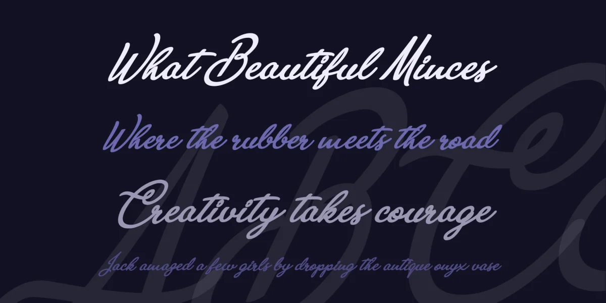 Anastasia Script Personal Use Font preview 3