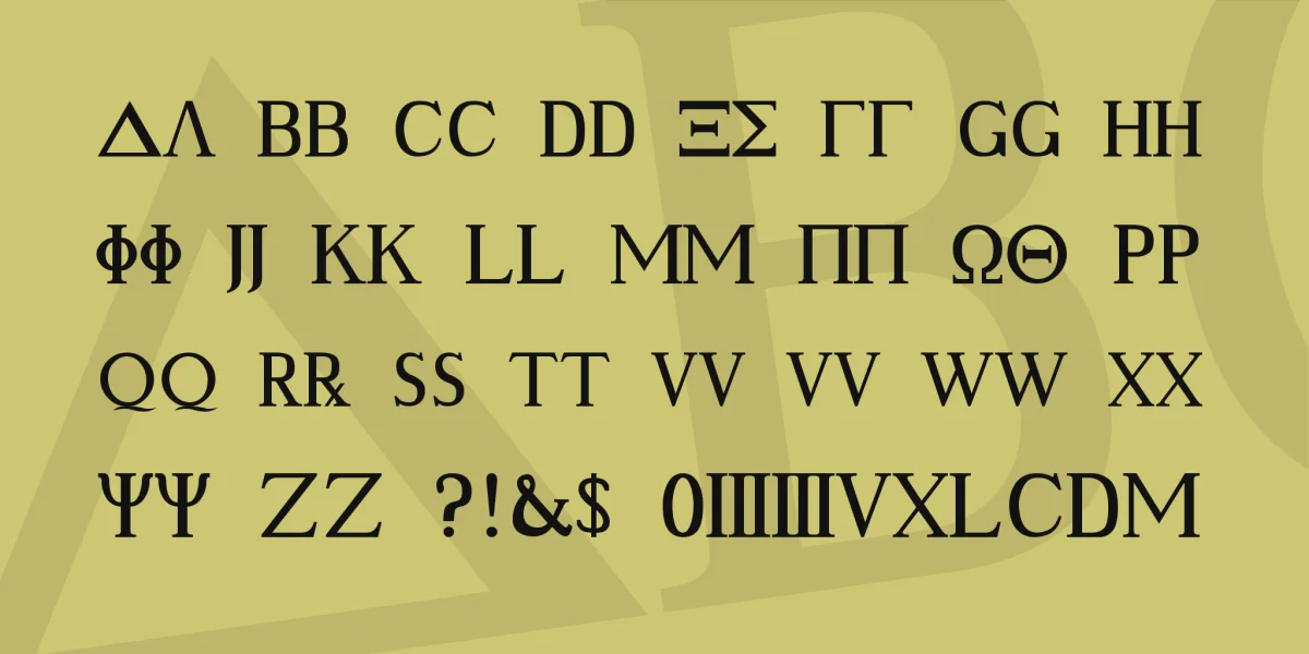 Ancient Geek Font preview 2