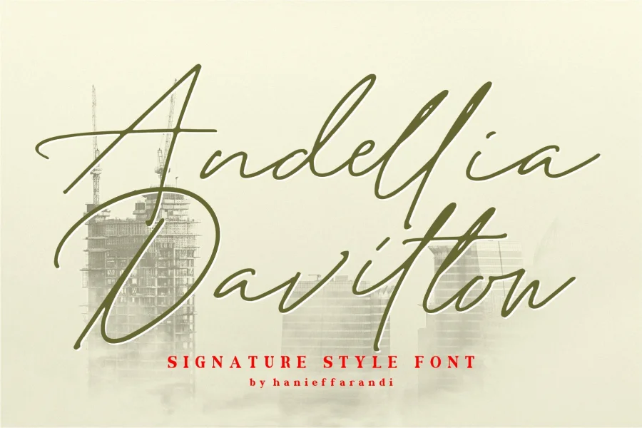 Andellia Davilton Font preview 5
