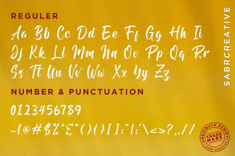 Andhibath Demo Font preview 7