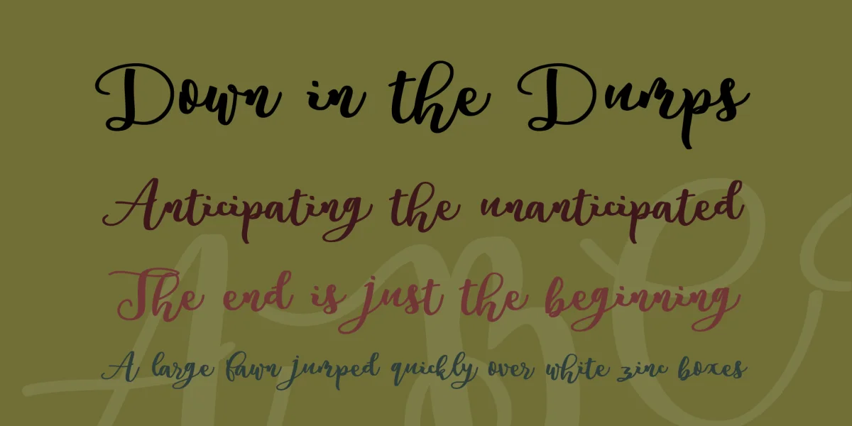 Andorra Personal Use Font preview 3