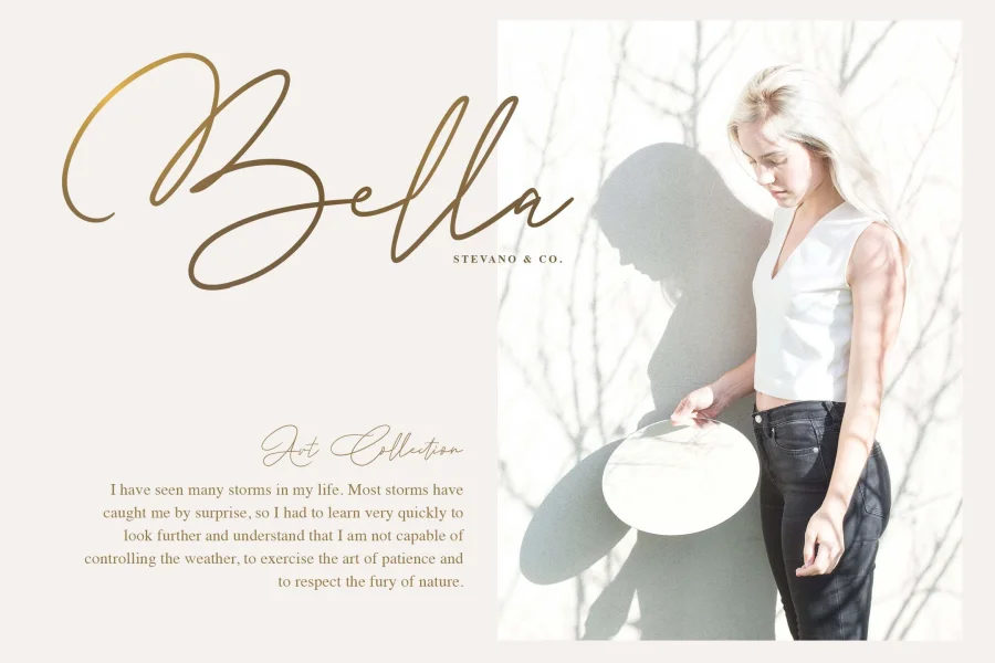 Andrea Bilarosa Font preview 4