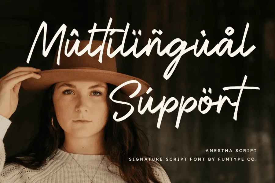 Anestha Script Font preview 7