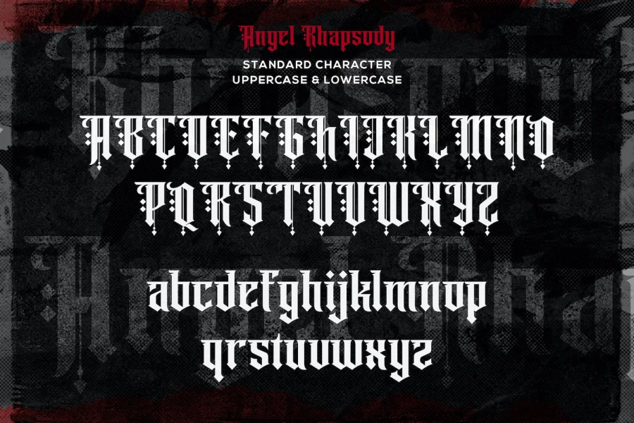 Angel rhapsody Font preview 13