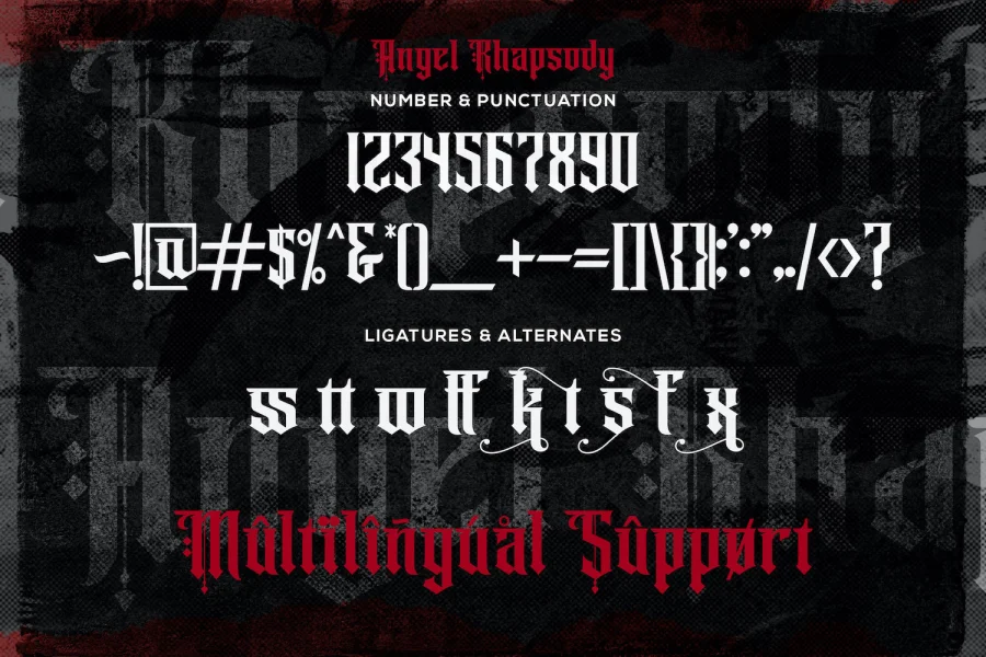 Angel rhapsody Font preview 14