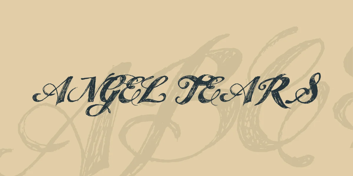 ANGEL TEARS Font preview 2