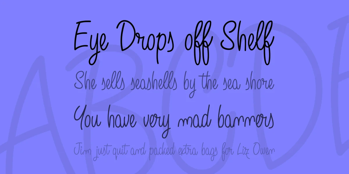 Angelique Rose Font preview 2