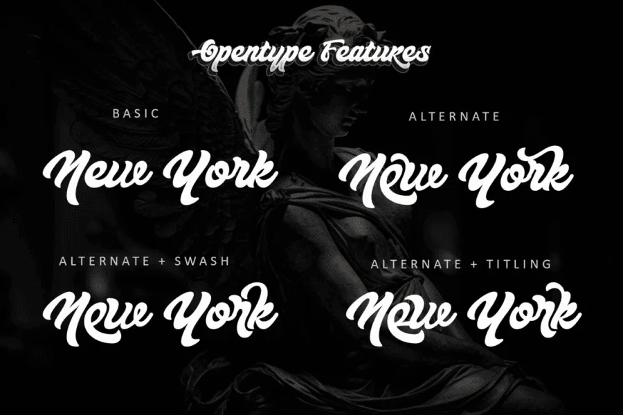 Angelos-Personal use Font preview 11