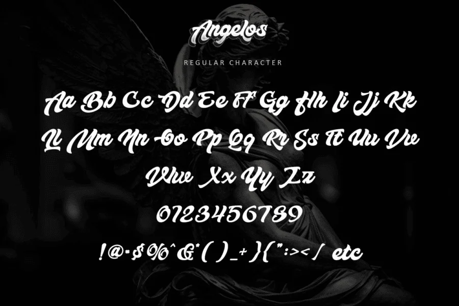 Angelos-Personal use Font preview 12