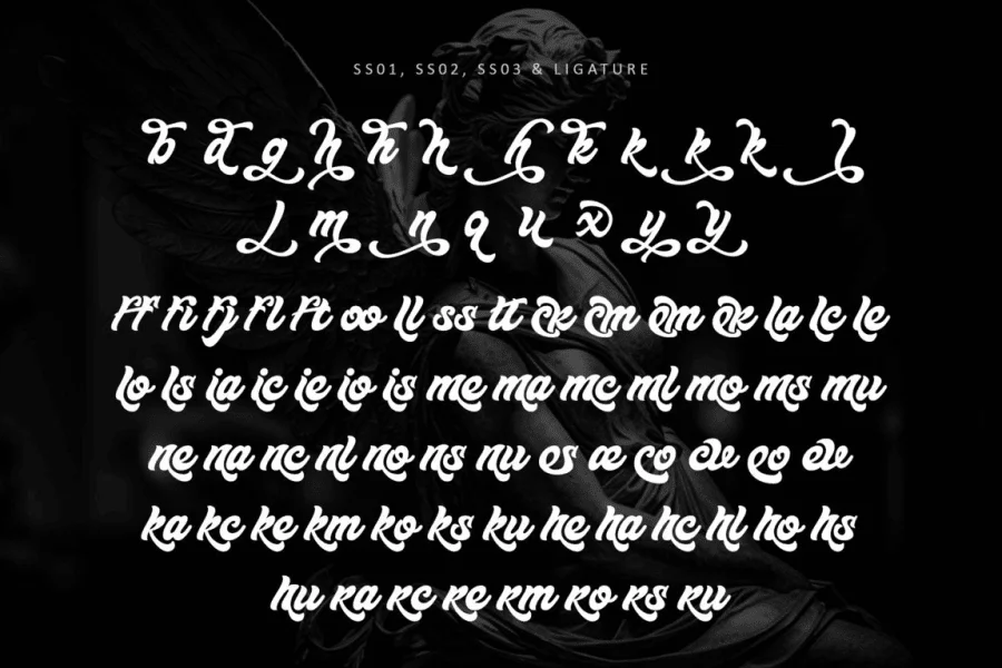 Angelos-Personal use Font preview 13
