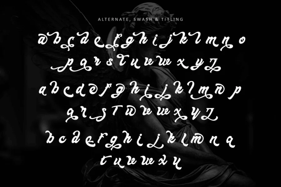 Angelos-Personal use Font preview 14