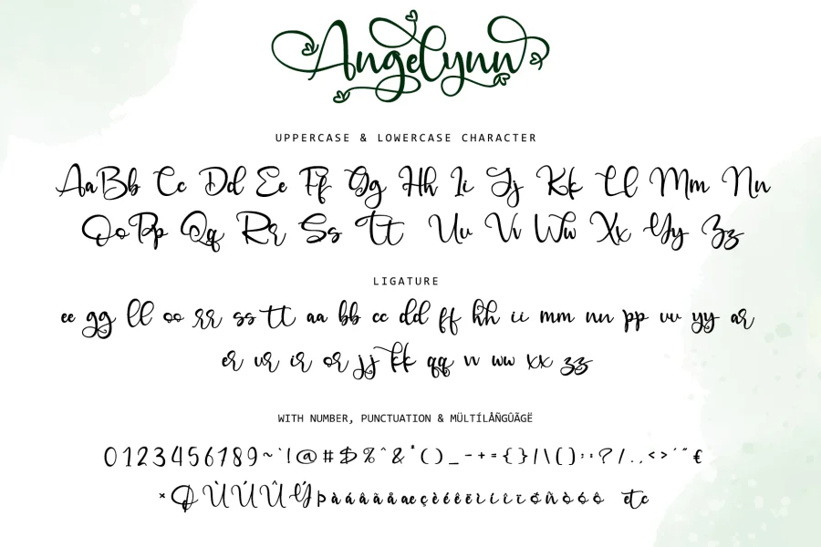 Angelynn Font preview 9