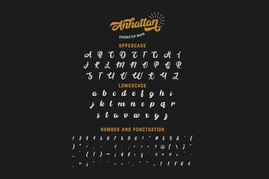 Anhattan Font preview 14