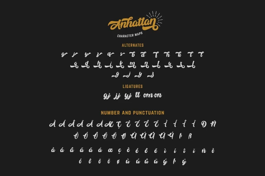 Anhattan Font preview 15
