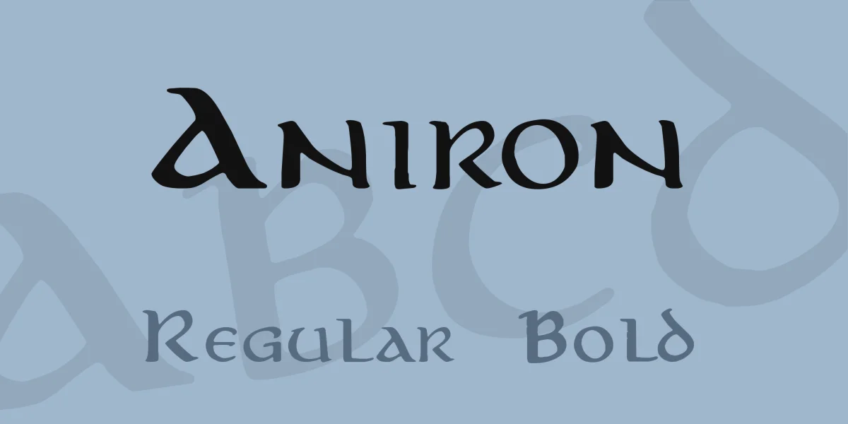 Aniron Font Family preview 2