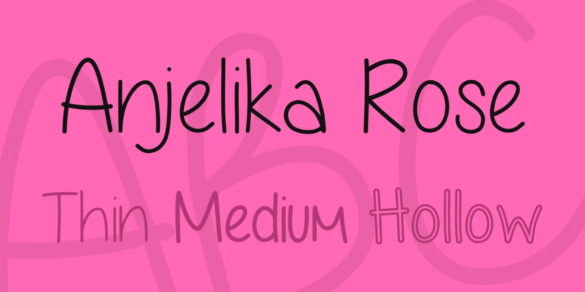 Anjelika Rose Font Family preview 2