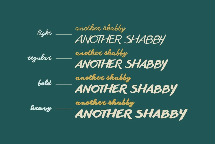 Another shabby Font Family preview 3
