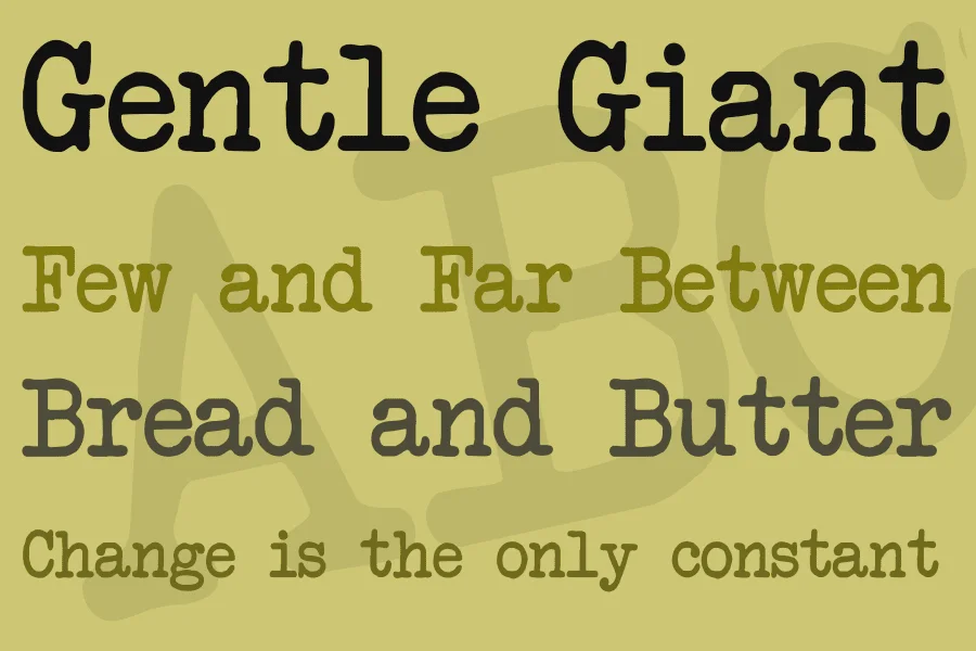 Another Typewriter Font preview 4