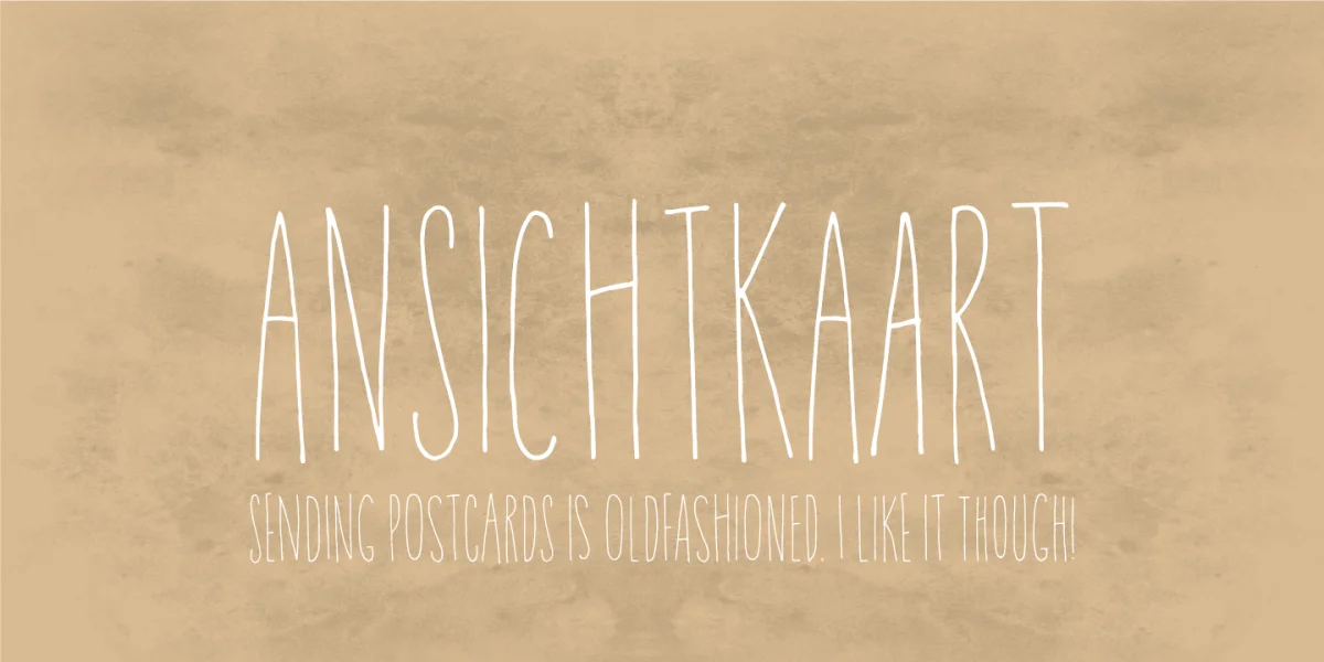 Ansichtkaart DEMO Font