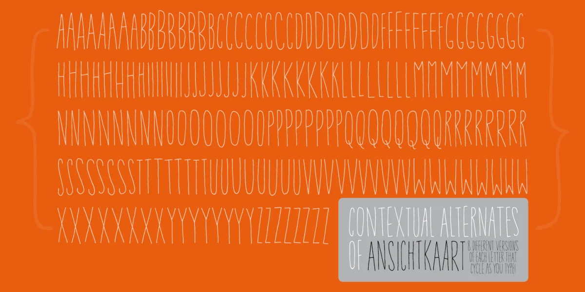 Ansichtkaart DEMO Font preview 3