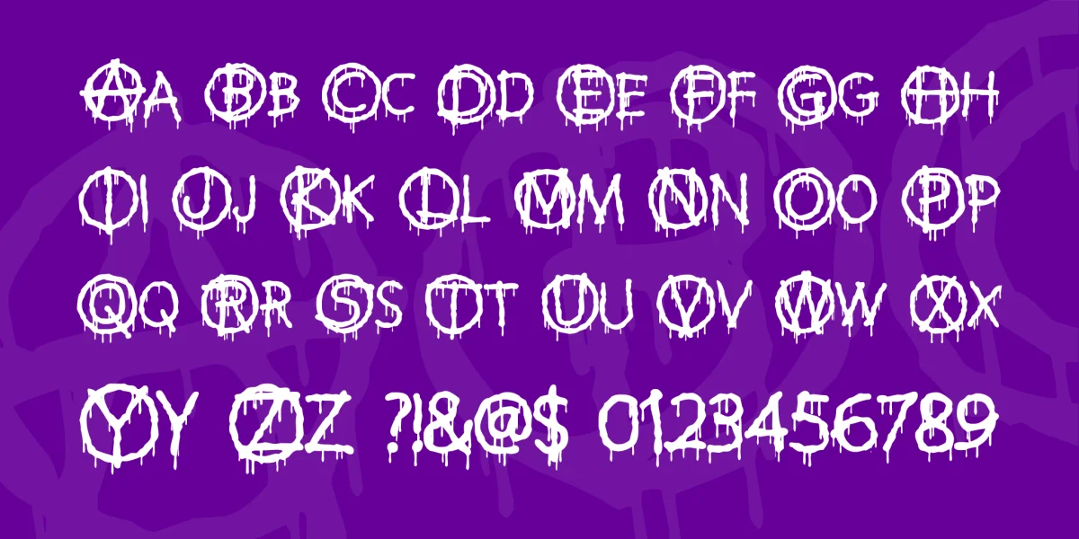 Anti Everything Font preview 3
