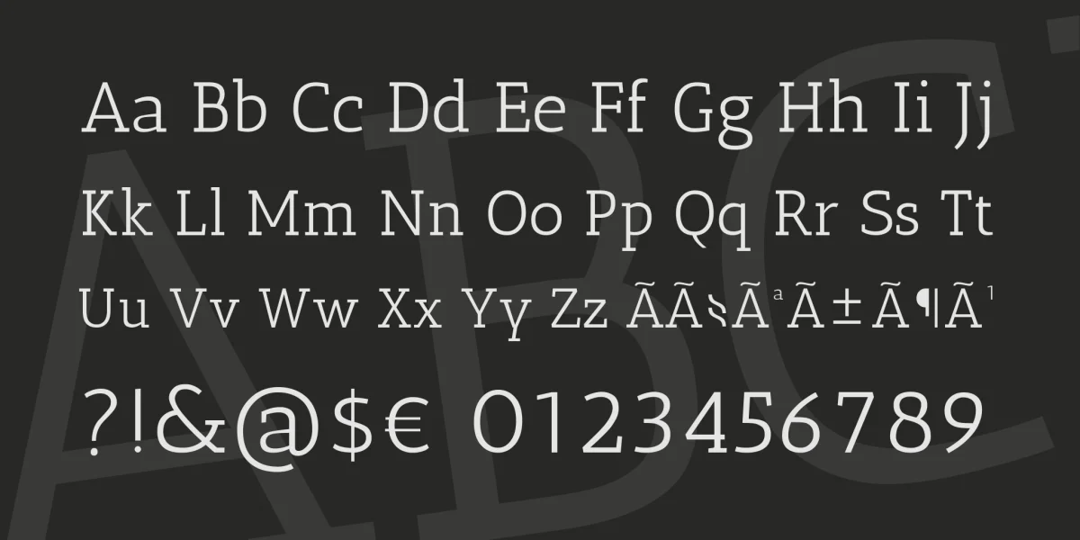 Antic Slab Font preview 4