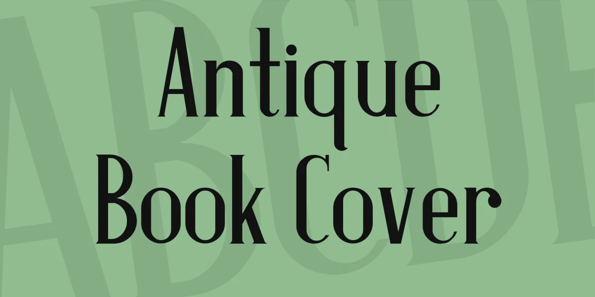 Antique Book Cover Font preview 2