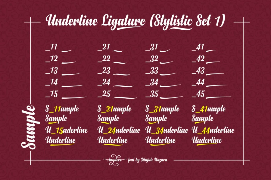 Anydore Font preview 4