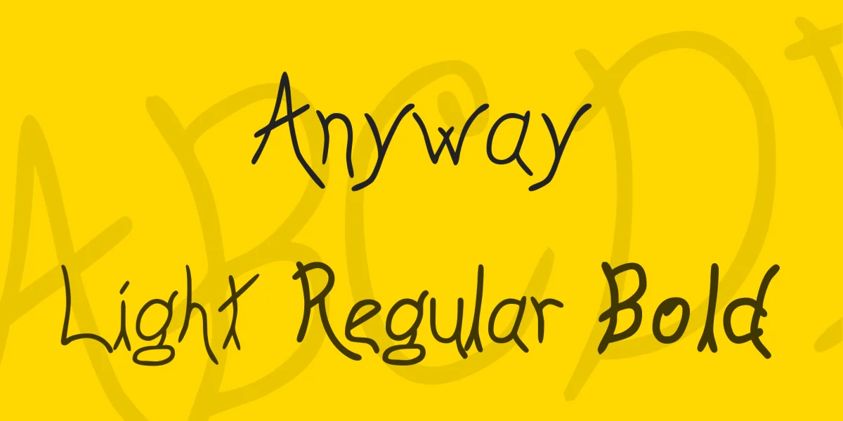 Anyway Font Family