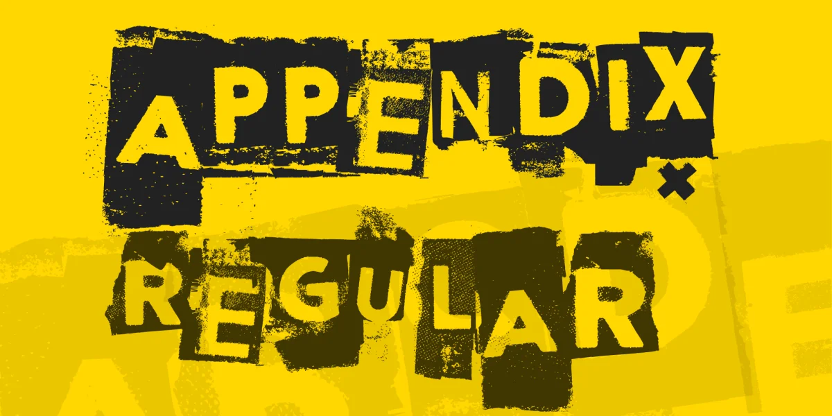Appendix Font preview 6