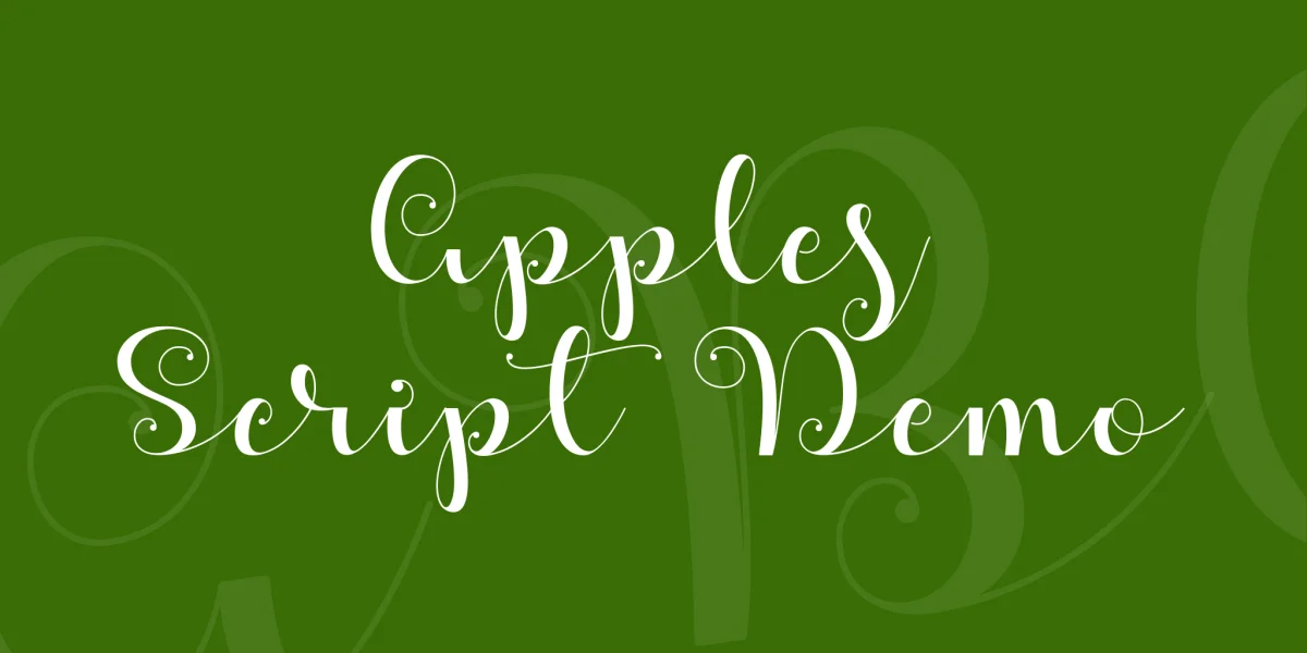 Apples Script Demo Font