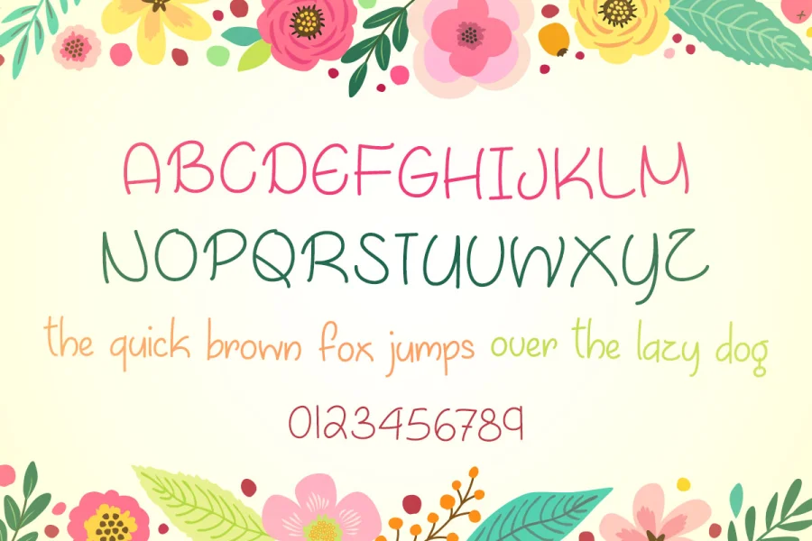 April Flowers Font preview 2